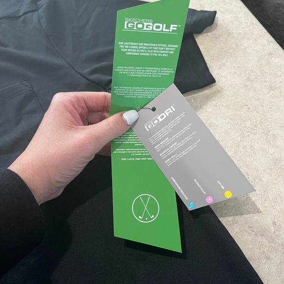 Skechers Medium Go Golf Polo Black NWT - Picture 4 of 8